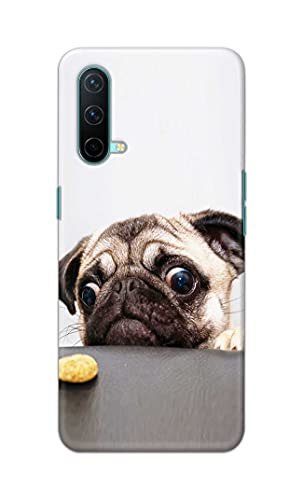 Image of PRINTFIDAA� Printed Hard Back Cover Case for OnePlus Nord CE 5G Back Cover (Pug Dog) -2808