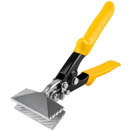 Rpeconu 3 Inch Sheet Metal Hand Seamer TPR Handle Straight Jaw Bender Heavy Duty Precision Duckbill Pliers for Bending Seaming Flattening Ideal for HVAC Projects Metalworking & DIY Repairs