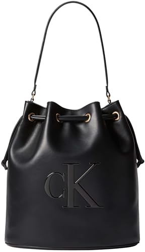Sac seau Calvin Klein Bold Ck Large Bucket Bag noir chic