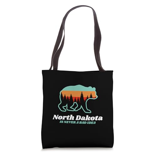 North Dakota Is Never a Bad Idea Bear Souvenir Tote Bag
