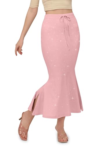 Image of Mehrang Stretchable Shimmer Saree Shapewear Petticoat for Women, Skirts for Women,Shape Wear Dress for Saree