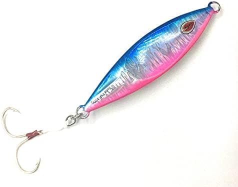 Tady Lures TSP Tuna Slow Pitch Jigs Flutter Fall Saltwater Jigging (Blue Pink, 320g)