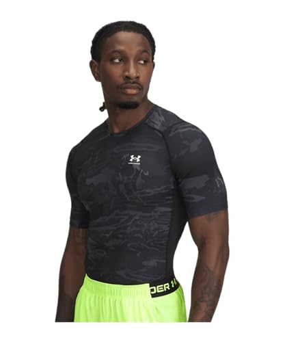 Amazon.com: Under Armour Ua HG Armour Printed SS 0002 - Black