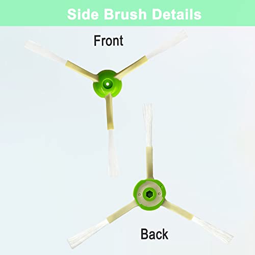 Replacement Parts For Irobot Roomba I3 I3+ I7 I7+ I4 I4+ J7J7+/Plus I6 I6+ I8 +/Plus E5 E6 E7 I & E & J Series Vacuum Cleaner, 2 Set Rubber Brushes, 8 Hepa Filters, 8 Side Brushes, 6 Dust Bags #TOP5