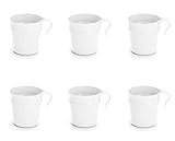 PRAKTISCH UND PLATZSPAREND: Das stapelbare, wiederverwendbare Becherset von Nordiska Plast ist ideal für zu Hause und unterwegs. Die Trinkgefäße mit geringem Gewicht sind ideal für Picknick, Grill-Partys und als Campinggeschirr. Henkel-Becher auch für heiße Getränke und Suppen geeignet, da die Halterung genug Abstand zum heißen Krug bewahrt.