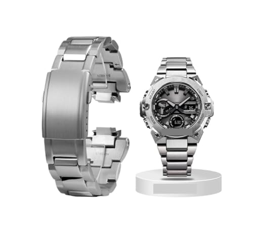 �ɓK������J�V�I G-SHOCK/GST-B400 �u���X���b�g�A�N�Z�T���[�ɓK������X�e�����X�X�`�[���E�H�b�`�X�g���b�v(Silver)