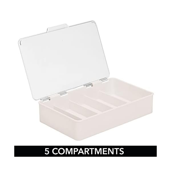 mDesign 2er-Set Aufbewahrungsbox für Brillen – Brillenablage aus Kunststoff mit 5 Fächern – Brillenaufbewahrung für… – Bild 7