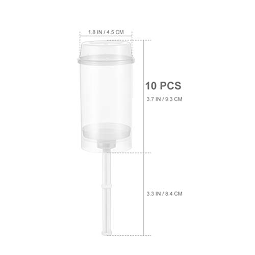 Angoily 20Pcs Push Up Cake Shooter Ronde Vormige Push Pops Plastic Cake Containers Pusher Clear Cakevorm Met Deksels… - Afbeelding 6
