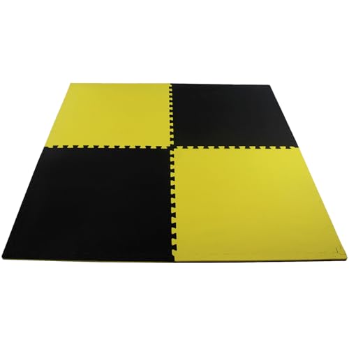 Actiasmat - 40mm Interlocking Martial Arts Mat Black/Yellow 