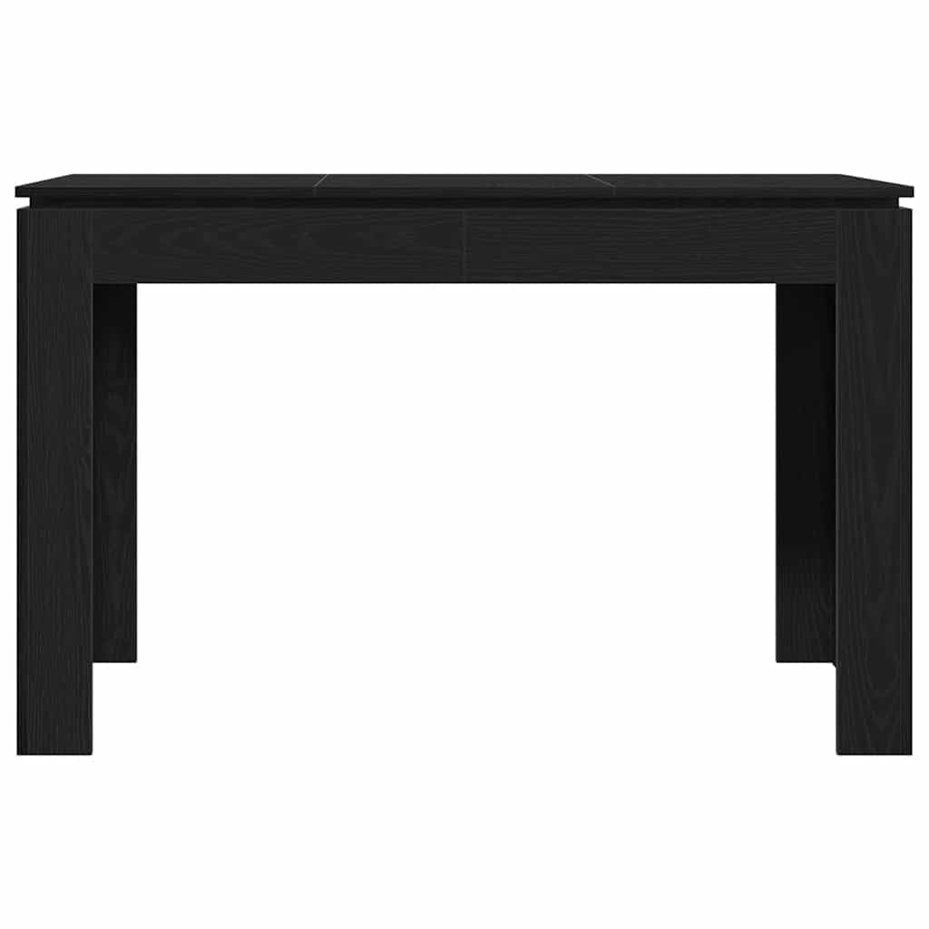 Tavolo Da Pranzo Nero Quercia 120 x 60 x 76 cm, Legno Ingegneria