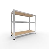 shelfplaza Home 100x120x45 cm Estantería Pesada en galvanizada con 3 baldas y 175 kg de Capacidad de Carga por balda