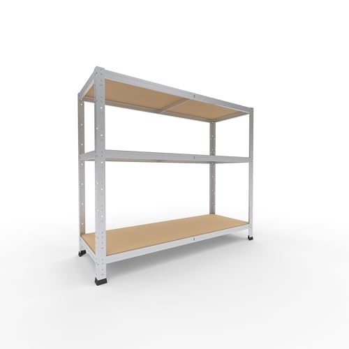 shelfplaza Home 100x120x45 cm Estantería Pesada en galvanizada con 3 baldas y 175 kg de Capacidad de Carga por balda