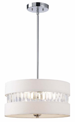 Canarm ICH426A03CH16 Ballard 3-Light Chandelier, 16.25" x 16.25" x 58", Chrome