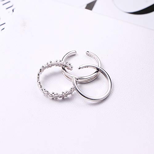 Sllaiss 3 Pcs Sterling Silver Toe Rings For Women Daisy Flower Band Toe Ring Set Open Beach Foot Jewelry #TOP5