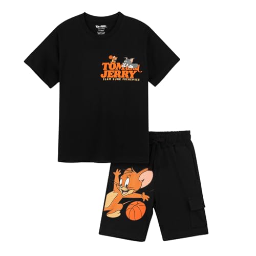 Image of Nap Chief Kids Cotton Official Tom & Jerry Co ord Set for Boys & Girls, T Shirt and Shorts for Casual Wear