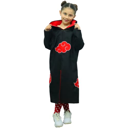 Capa Manto Akatsuki Barato Infantil Itachi Cosplay Nuvem Vermelha
