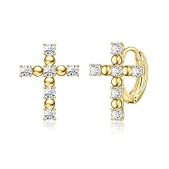 Exquisite cross hoop earrings-B