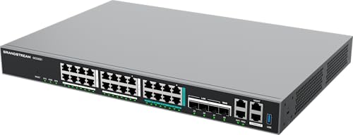 Image of Grandstream GCC6021 | IP-PBX | 24-Port 2.5G Multi-Gigabit Ethernet Network Switch | VPN Router | Firewall | Desktop /Rack-Mount