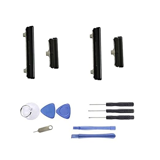MBpartsactiva (2set Pack) Galaxy Note 10 Plus Side Power Button Replacement Volume Key Parts for Galaxy Note 10 Plus G975 6.8 Inch Black
