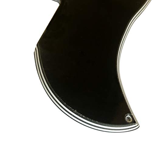 Pickguard pour guitare Gibson SG 61 Reissue Style (5 plis) Noir - Les Beatles, Paul McCartney, John Lennon, RIngo Starr, George Harrison Pickguard pour guitare Gibson SG 61 Reissue Style (5 plis) Noir – Image 3