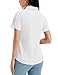 MAGCOMSEN Women Short Sleeve Golf Polo Quick Dry Sun Protection UPF 50+ Shirts Collared V Neck Work Tennis Top White