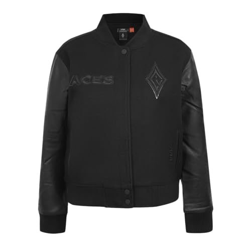 Image of Pro Standard Womens WNBA Classic Triple Black Varsity Jacket