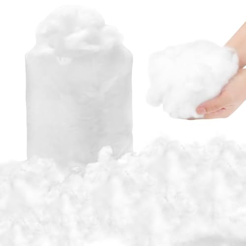 ASTRIgneous Neve artificiale, ovatta decorativa, 200 g, neve artificiale, in cotone, soffice, decorazione natalizia, neve, coperta da neve, per albero di Natale, inverno, decorazione per la casa
