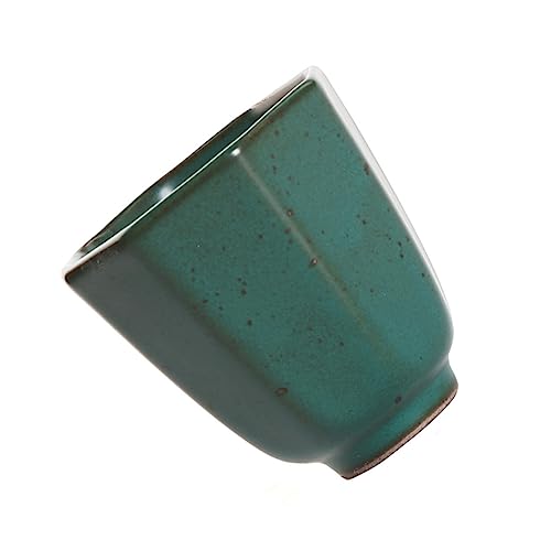 Cabilock 1 Pièce Coupe Rétro Thé Tasses Ancien Porcelaine Gobelet Tasse à Saké Gobelet Domestique Vaisselle De Kung-fu Petite Tasse Green Céramique