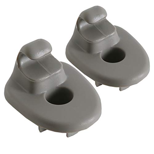 ECOTRIC Sun Visor Clip Replacement Retainer Compatible with 2005-2015 Jeep Liberty & 2008-2012 Dodge Nitro Replacement for 1AR26BD1AA 2PC (2 Packages)