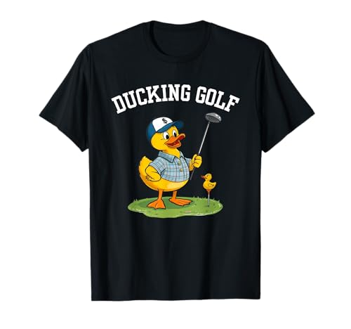 Ducking Golf Cruise T-Shirt with Swinging Club Wordplay