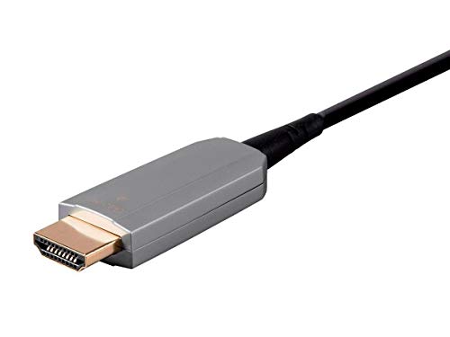 Monoprice Hdr High Speed Cable - 60 Feet - Black | For Hdmi-Enabled Devices - 4K @ 60Hz, Hdr, 18Gbps, Fiber Optic, Aoc, Yuv 4:4:4, Cmp - Slimrun Av Series #TOP3