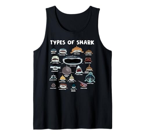Shark Faces – Type of Shark – Shark Faces of All Kind Camiseta sin Mangas