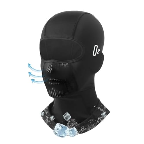 Image of TecoKart Balaclava for Men - Full Face Ski Mask with Glasses Slot, Breathable Balaclava Mask for Women & Men, Lightweight Ski Mask for Men for Riding, Running & Outdoor Sports Black