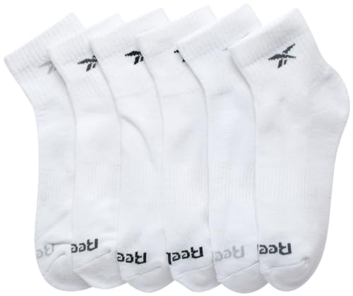 Reebok Boys' Quarter Socks - 6 Pack Stretch Performance Quarter Cut Arch Support Socks - Cushioned Athletic Socks for Boys4