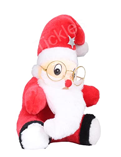 Image of Tickles Christmas Santa Claus Soft Stuffed Plush Toy for Kids Room (Color: Red Size: 30 cm)