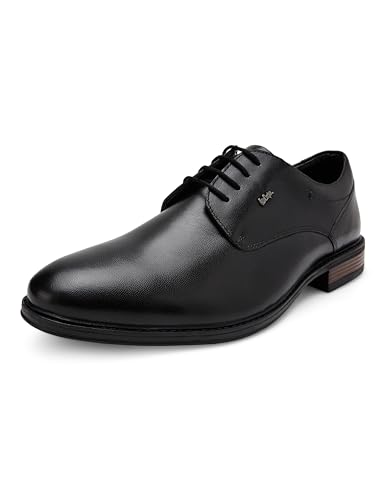 Image of Lee Cooper LC9252E Men's Leather Derby Formal Shoes | Lightweight, Comfortable & Stylish Lace-Ups for Office, Business