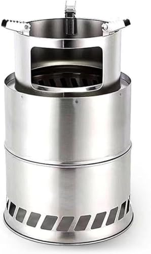 Hoguera de mesa, hoguera portátil de acero inoxidable mejorada sin humo para interiores y exteriores, patio, fiestas, eventos, camping, combustión de leña/pellet, estufa de camping, regalo de