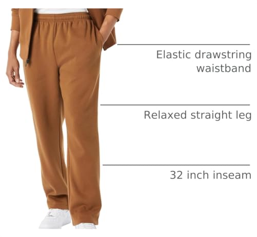Image of Amazon Essentials Men's Relaxed Straight Leg Fleece Open Bottom Sweatpant (Available in Big & Tall)
