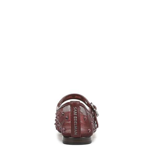 Sam Edelman Women's Michaela Mary Jane Flat, French Merlot Glitz Mesh, 8.5 — view 3