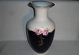 35cm hoch Reichenbach Porzellan Vase Kobalt mit Blüte 35cm