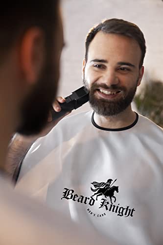 Beard-Apron-Hair-Clippings-Catcher-with-Bag-Grooming-Cape-Apron-Beard-Catcher-for-Shaving-Trimming-Non-Stick-Beard-Cape-White