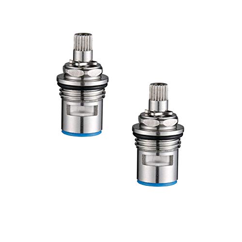 Cartucho de repuesto para válvula de grifo de cerámica, válvula de grifo de acero inoxidable, revestimiento de carrete de repuesto, grifo de cocina de baño, 2 piezas