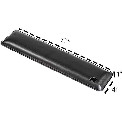 Bailey Full Size By Castle - Leather Ergonomic Computer Wrist Rest Pad For Keyboards With Around 104 Keys - Firm Keyboard Wrist Support For Typists, Gaming, And Heavy Office Use (Nightfall, Full Size) #TOP1