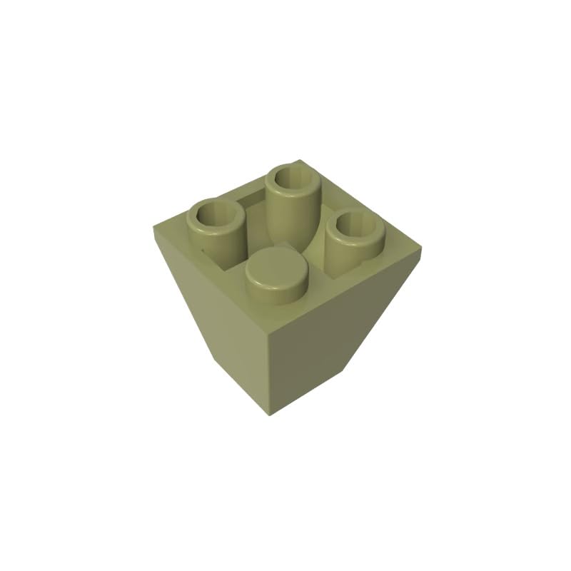 3676 Slope Brick 2x2 Corner Inverted Slope 50 Pieces GDS-1040 Compatible with Lego Building Blocks Color:Olive Green โ image 1