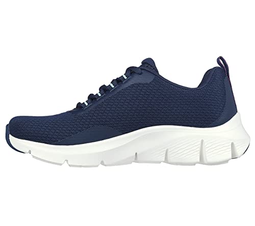 Skechers Women's Flex Comfort Sneakers, Navy/Purple, 6.5 M4