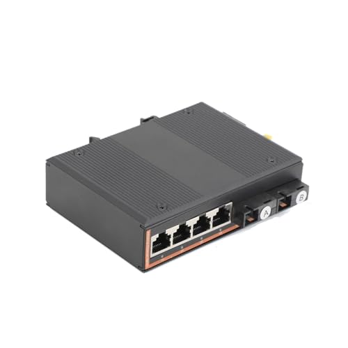 Convertisseur de média Gigabit fibre monomode 20km commutateur réseau industriel rail din