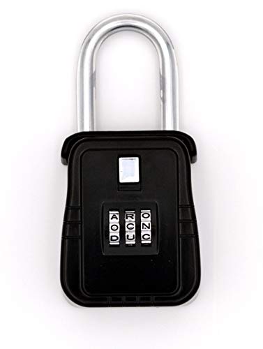 Combination Secure Alpha 3-Digit Key Lock Box | Portable Unit Hangs on Door | Storage for Multiple Keys | Key Security | Great for Homes or Rental Properties