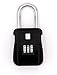 Combination Secure Alpha 3-Digit Key Lock Box | Portable Unit Hangs on Door | Storage for Multiple Keys | Key Security | Great for Homes or Rental Properties