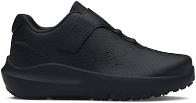 Under Armour UA BINF Surge 4 AC Deportivas para niño, cómodo y ligero calzado infantil, color negro/negro/negro
