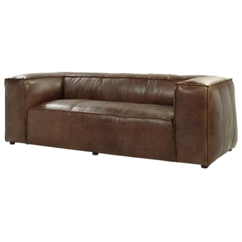 Image of Acme Brancaster Sofa in Retro Brown Top Grain Leather
